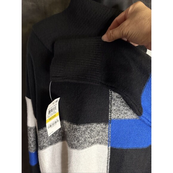Style & Co Long Sleeve Muse Colorblock Multi-color Sea Captain Black Sweater M - Picture 6 of 11